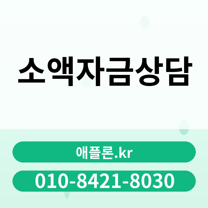 소액자금상담 | 애플론.kr | 010-8421-8030