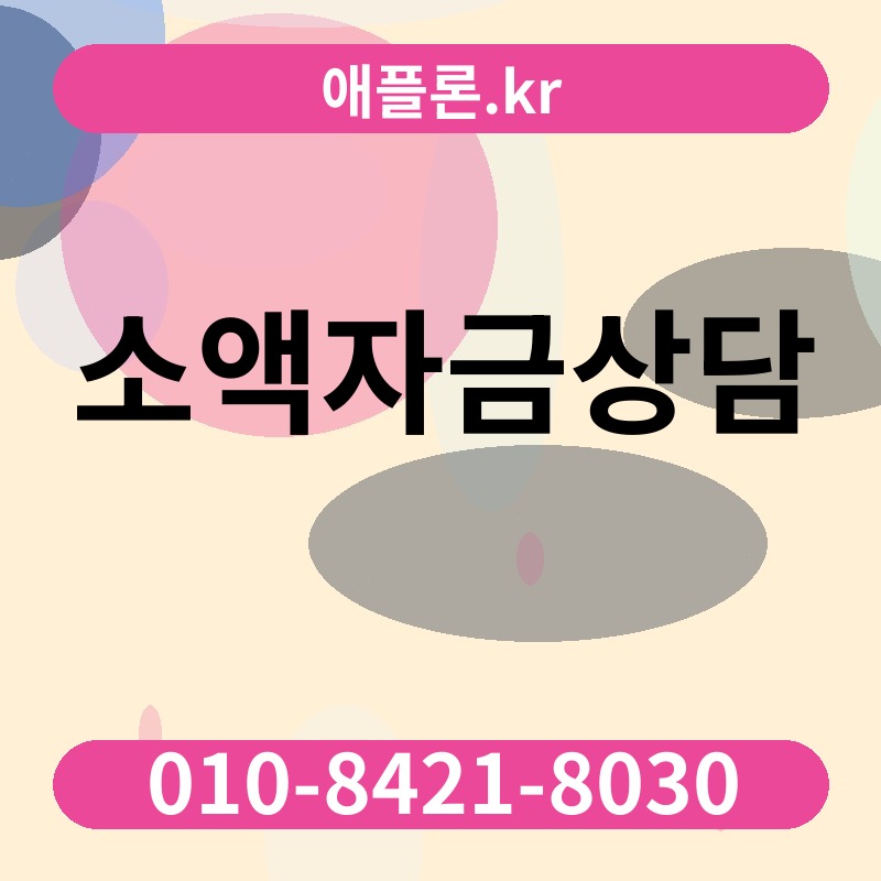 소액자금상담 | 애플론.kr | 010-8421-8030